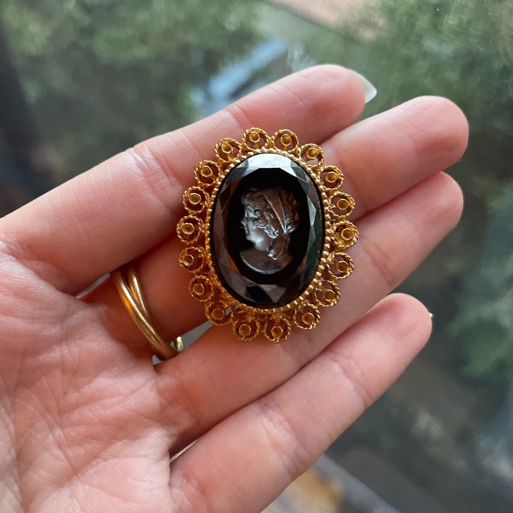 Vintage cameo brooch